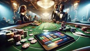 Three dice rolling in Sic Bo Dadu